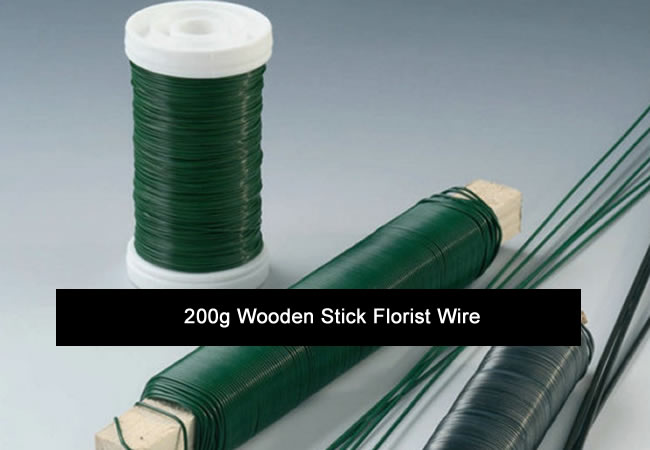 200g Wooden Stick Florist Wire with Enamelled Painting