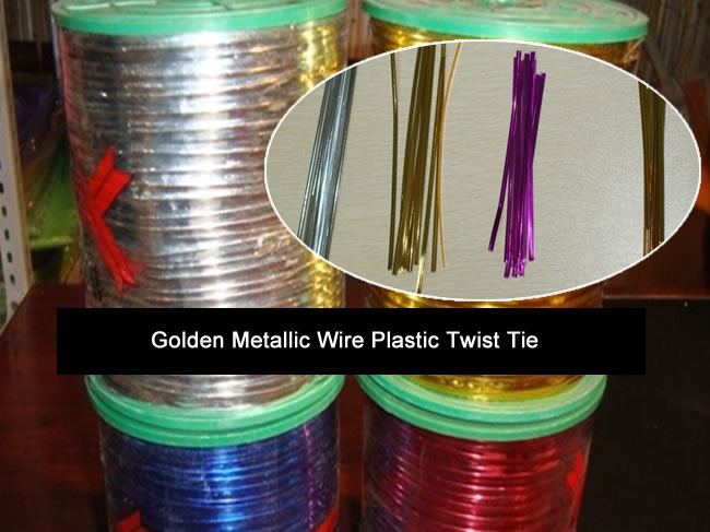 Golden Metallic Wire Spooled for Candy Packing